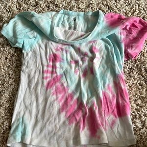 so womens xs tie dye cropped tee